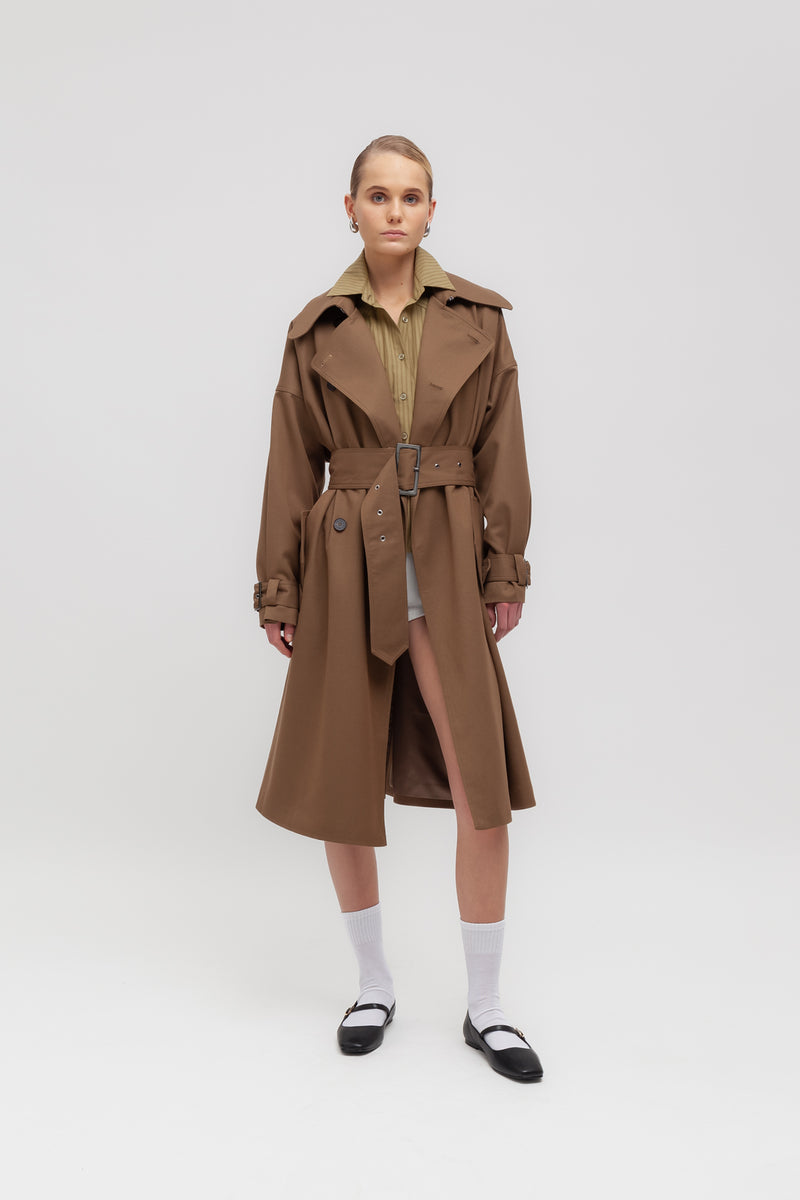 Weili zheng Trench in gabardina Shopping online