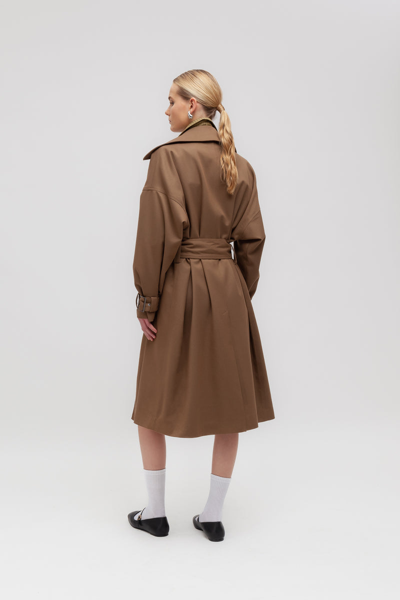 Weili zheng Trench in gabardina Shopping online
