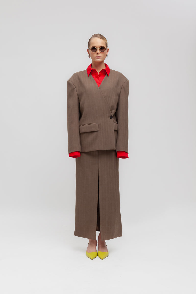 Weili zheng Blazer strutturato con chiusura asimmetrica Lightning offer