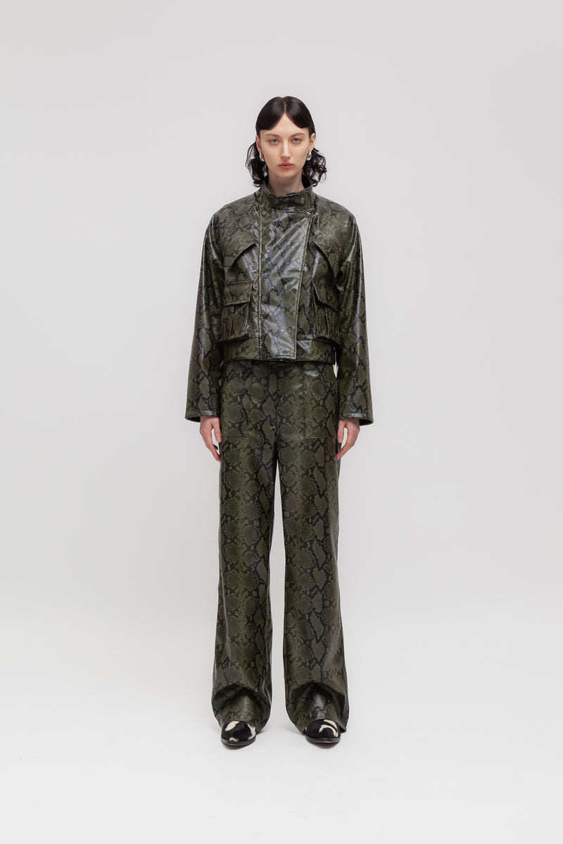 Weili zheng Biker in ecopelle pitonata Bestseller