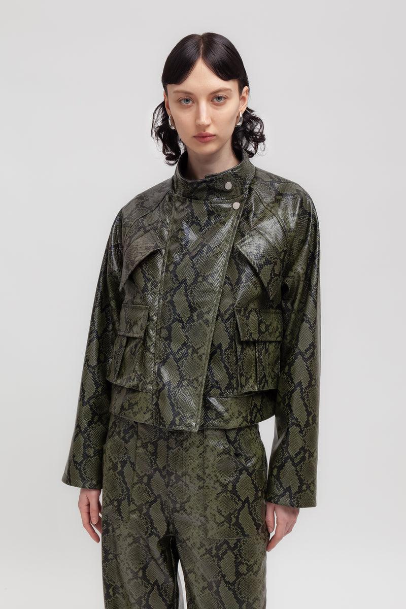 Weili zheng Biker in ecopelle pitonata Bestseller