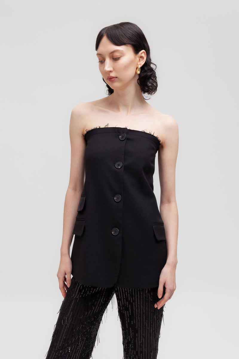 Weili zheng Top bustier in gabardina Comprane uno, ottenene uno gratis