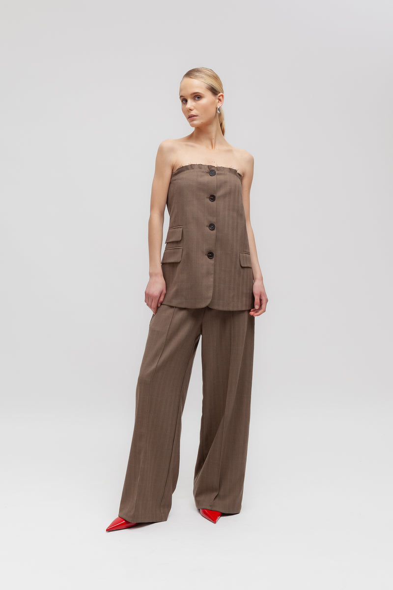Weili zheng Top bustier spigato Offerte giornaliere