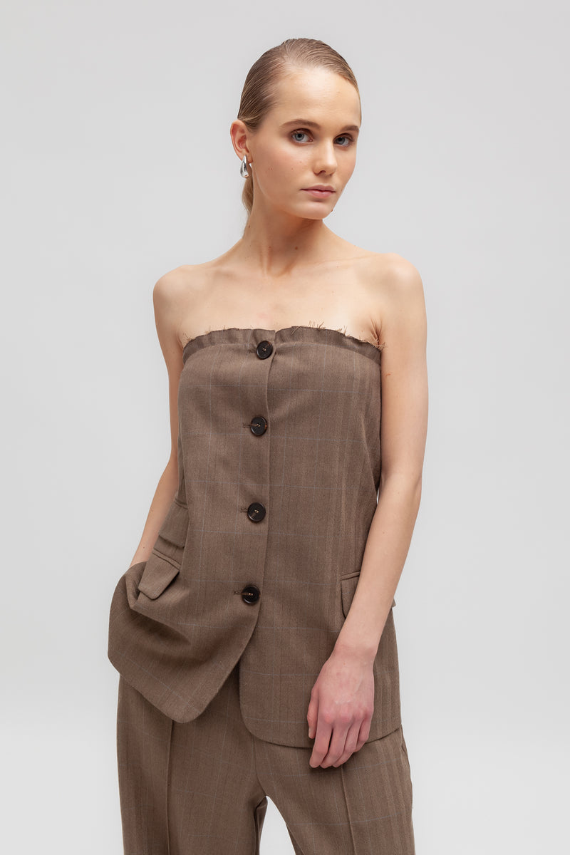 Weili zheng Top bustier spigato Offerte giornaliere