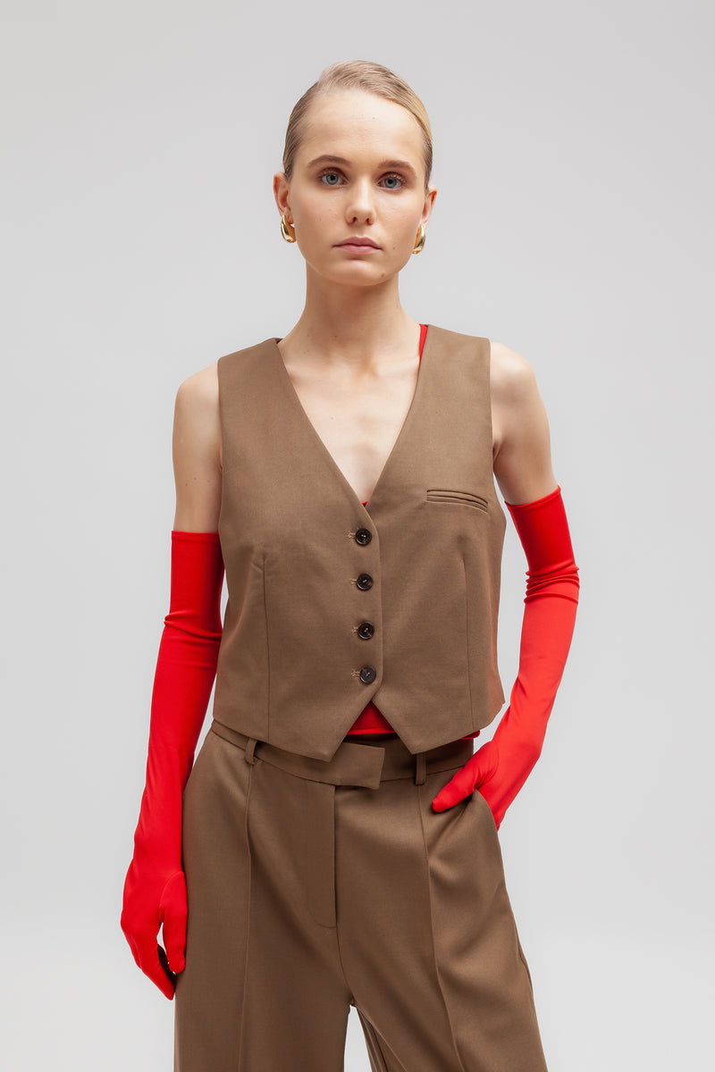 Weili zheng Gilet classico in gabardina Sconti VIP