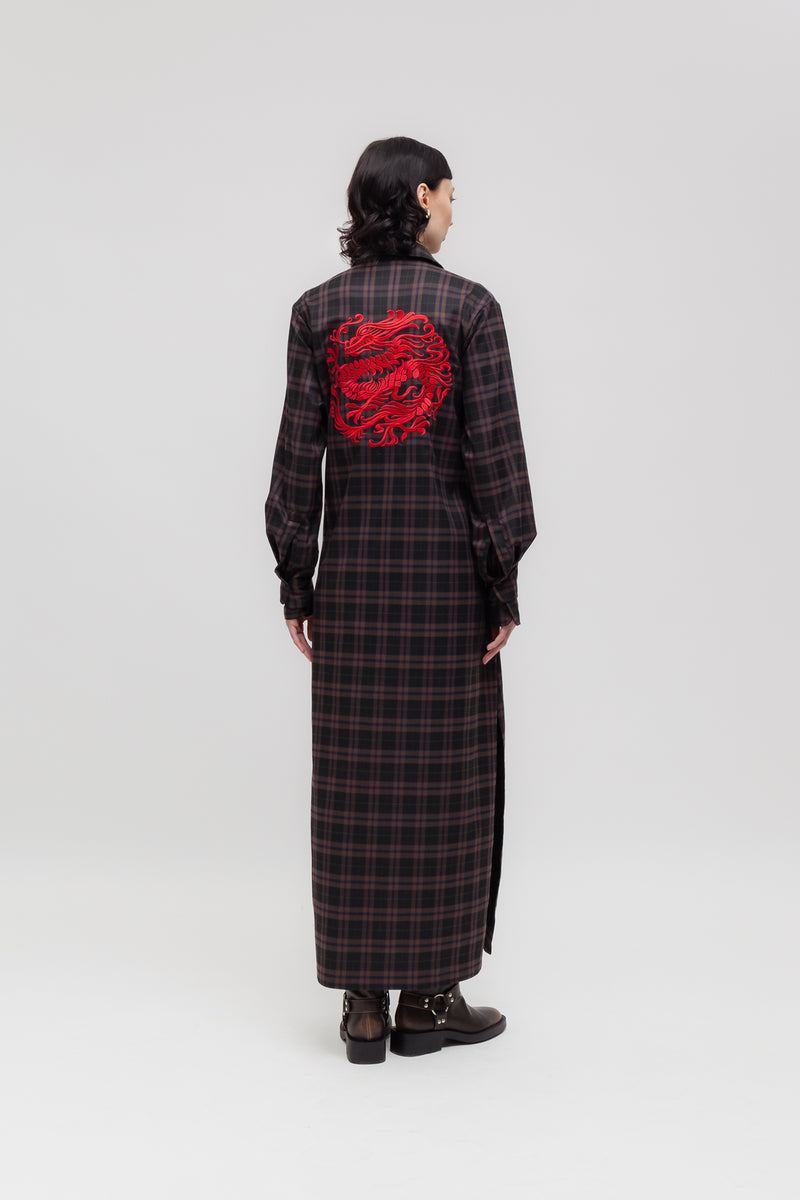 Weili zheng Abito camicia lungo con ricamo Offerta settimanale