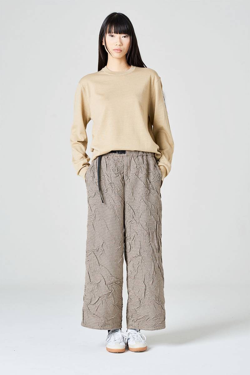 White sand Pantalone cropped fantasia pied de poule Offerta Anniversario