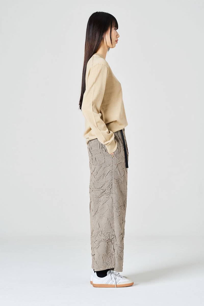 White sand Pantalone cropped fantasia pied de poule Offerta Anniversario