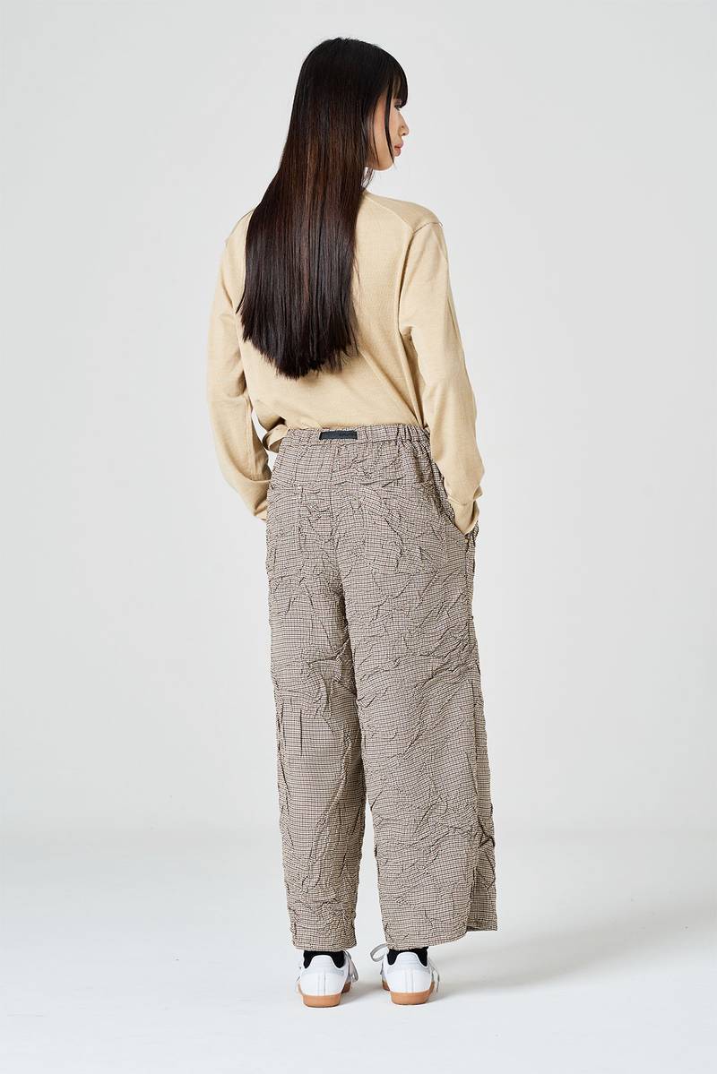 White sand Pantalone cropped fantasia pied de poule Offerta Anniversario