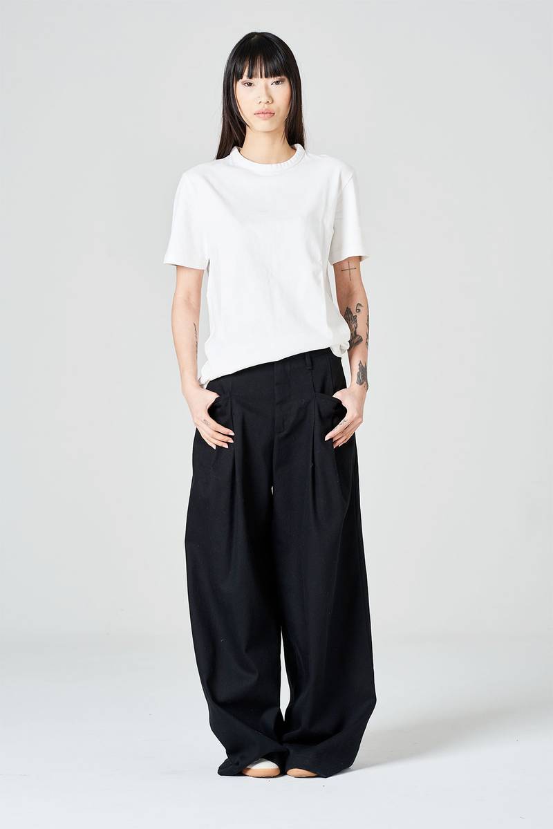 White sand Pantalone palazzo vita alta Offerte esclusive