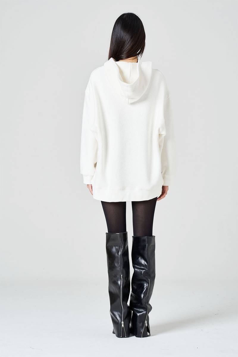 White sand Felpa con cappuccio in jersey Lightning offer