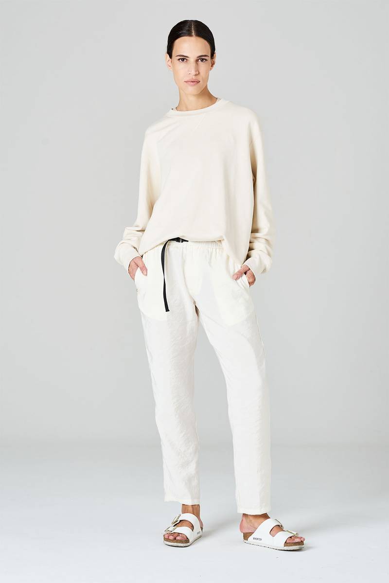 White sand Pantaloni in tessuto modal