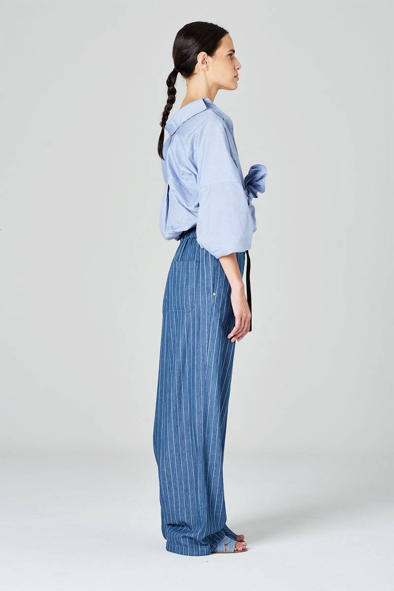 White sand Pantaloni palazzo in denim Offerta settimanale