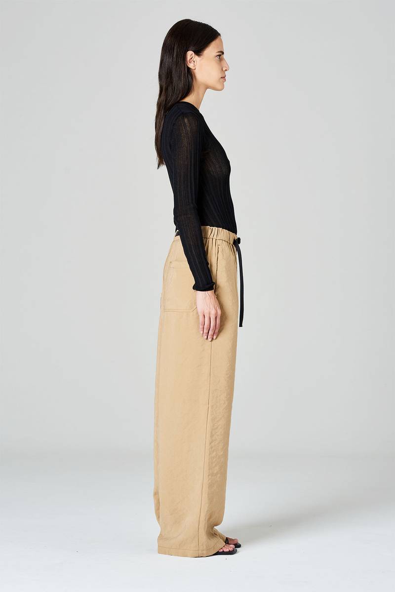 White sand Pantaloni palazzo in modal Ritorno libero