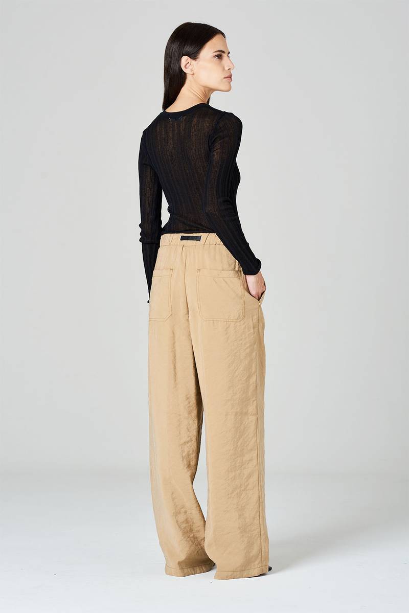 White sand Pantaloni palazzo in modal Ritorno libero