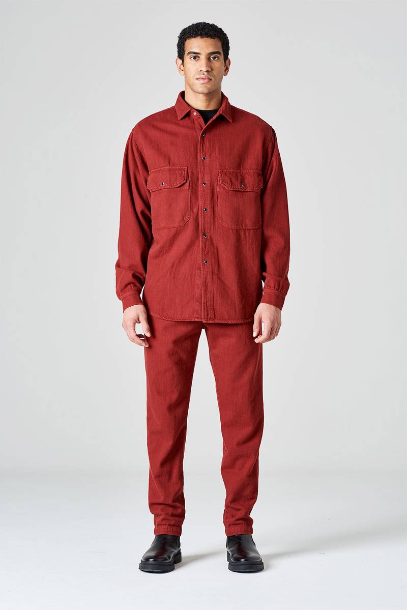 White sand Camicia oversize denim bi-color