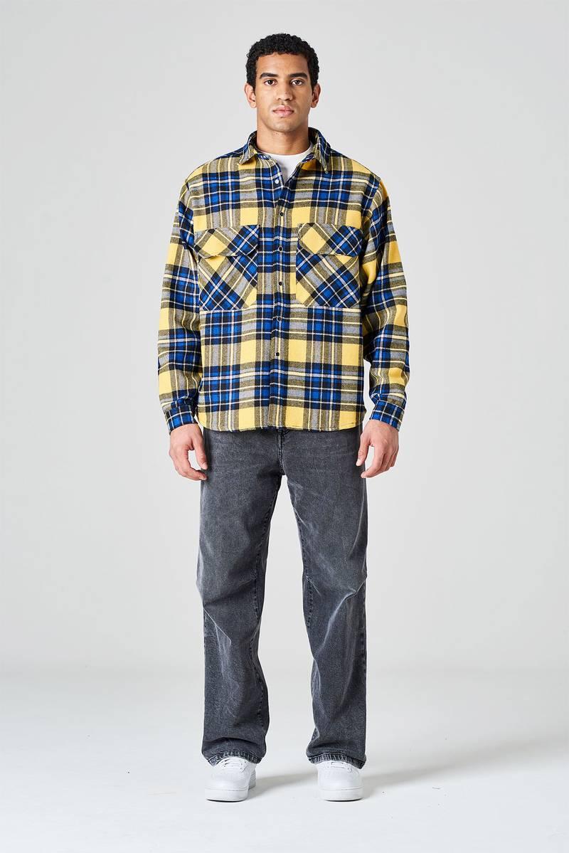 White sand Camicia oversize stampa check Solo un giorno rimasto