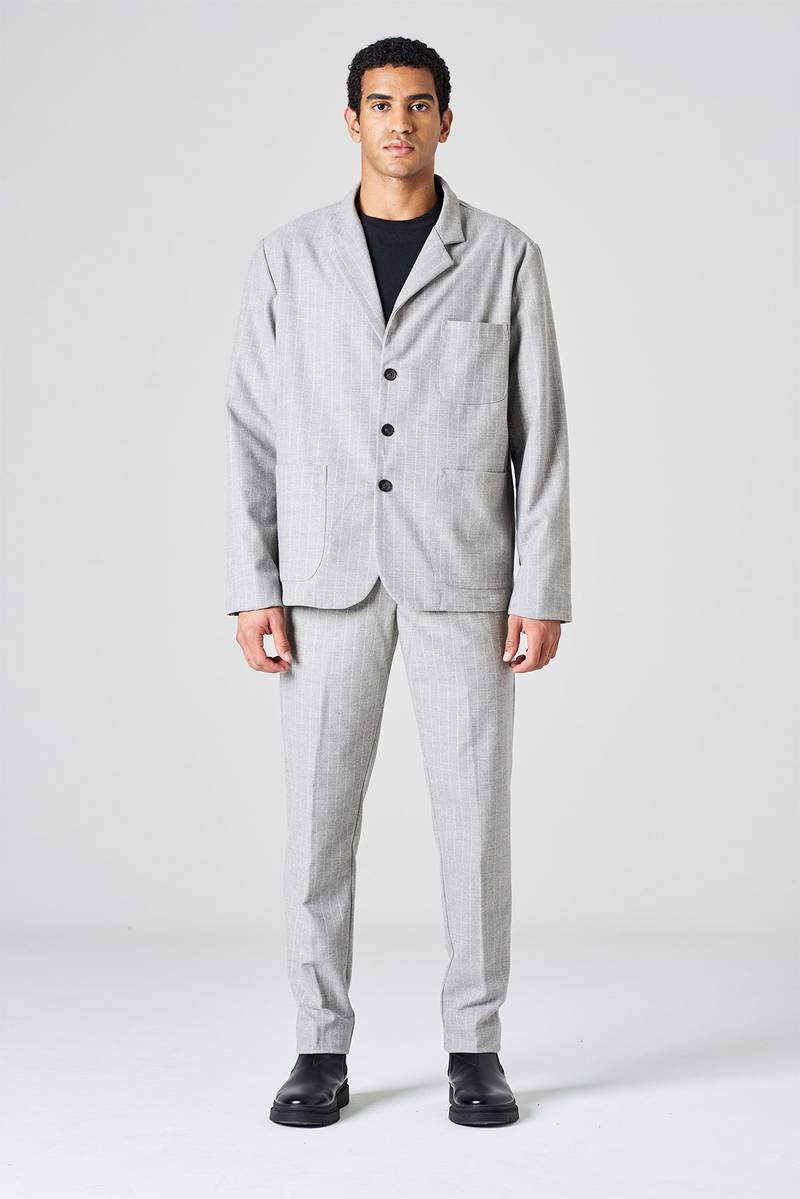 White sand Blazer in tessuto trapuntato Super sconto