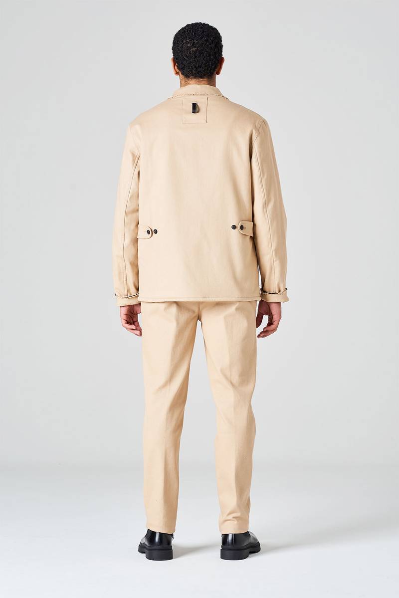 White sand Over shirt regular fit in bull denim di cotone Trasporto libero internazionale