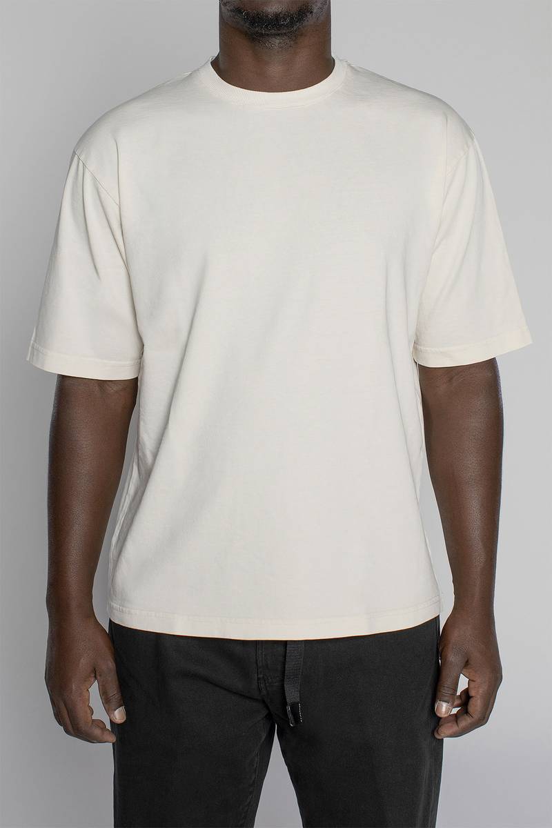 White sand T-shirt jersey di cotone Esporta salva