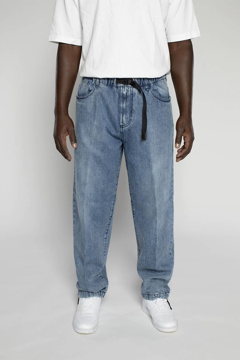 White sand Pantalone cinque tasche in denim trattato Black Friday Prezzi