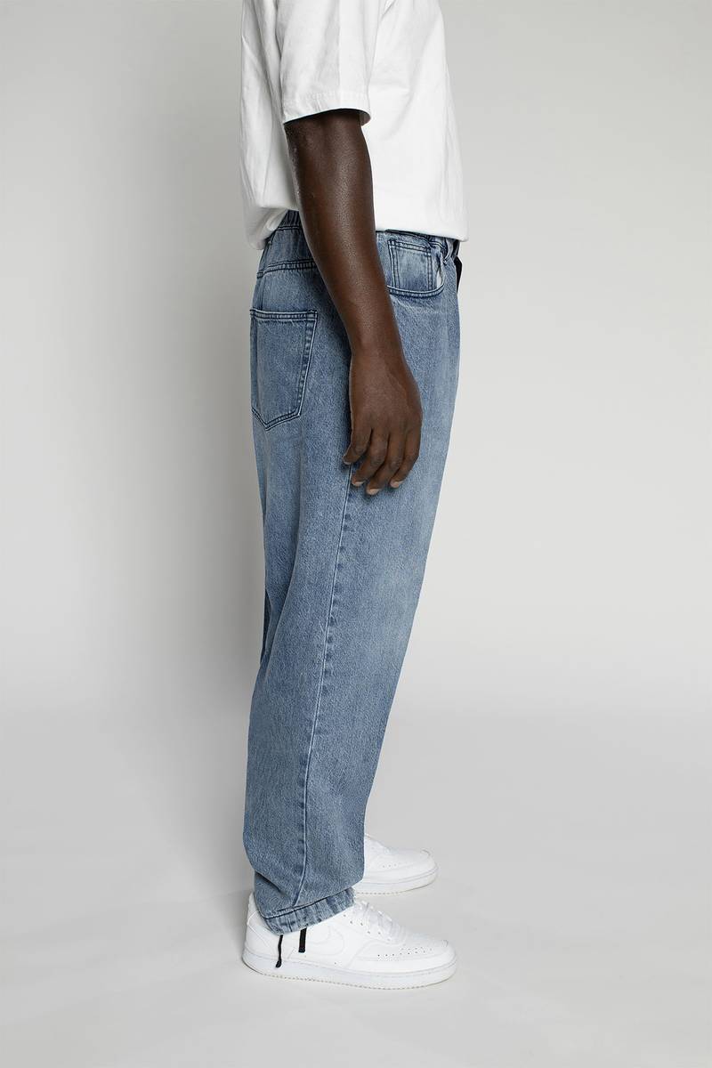 White sand Pantalone cinque tasche in denim trattato Black Friday Prezzi