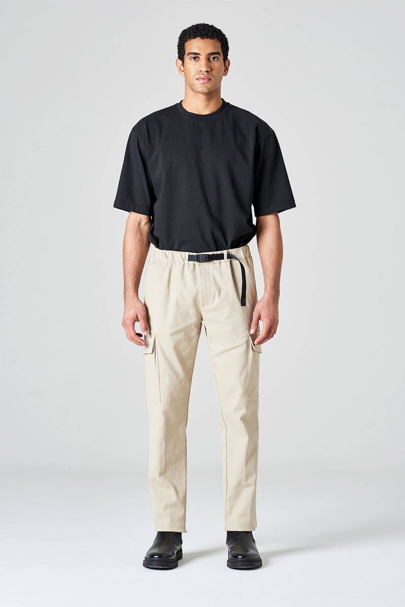 White sand Pantalone cargo di cotone