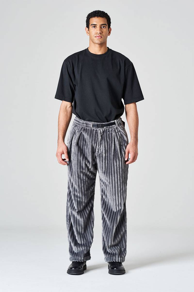 White sand Pantalone gamba larga in velluto