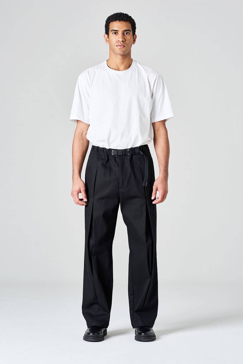 White sand Pantalone gamba larga con pinces centrale Shopping Online