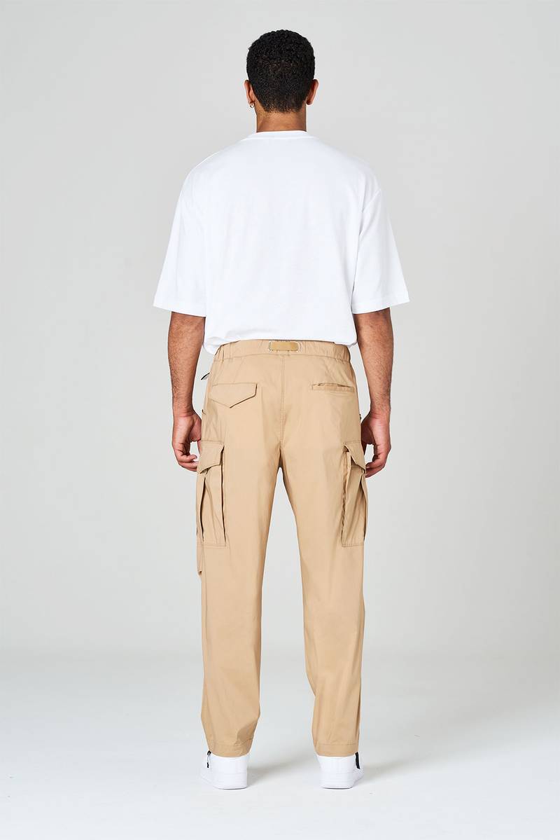 White sand Cargo gamba dritta con elastico in vita e fettuccia regolabile Offerta