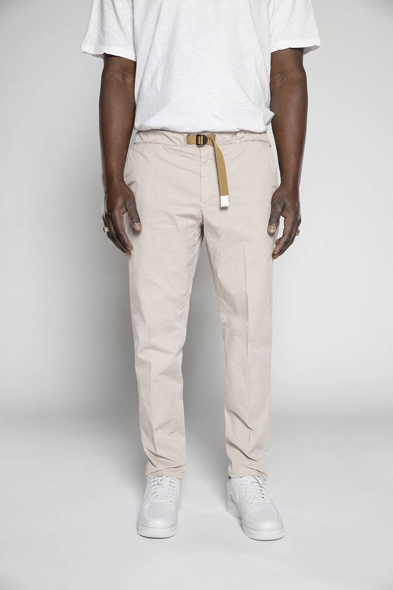 White sand Pantaloni in tela paracadute di cotone