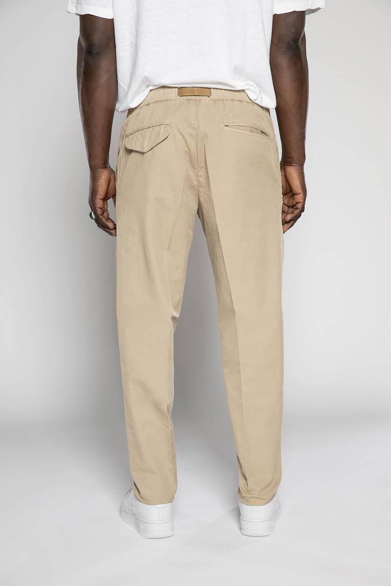 White sand Pantaloni in gabardina misto cotone-lino Sconto di tempo limitato