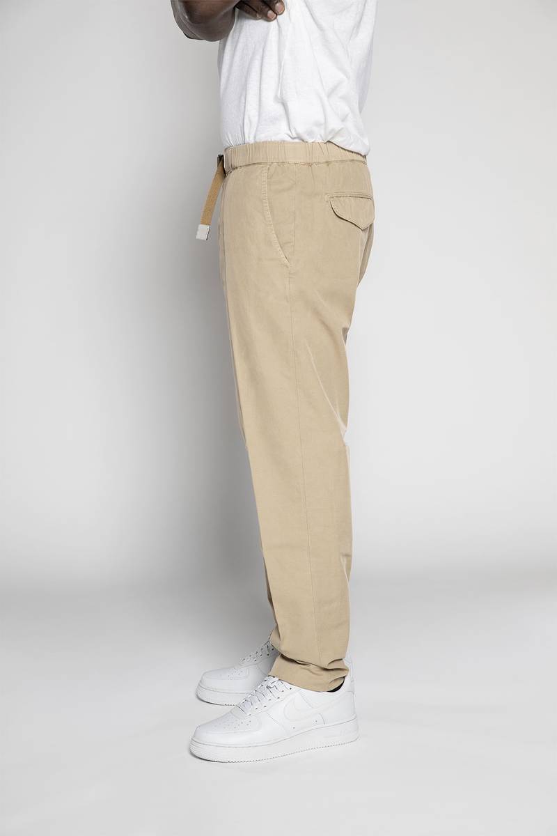 White sand Pantaloni in gabardina misto cotone-lino Sconto di tempo limitato