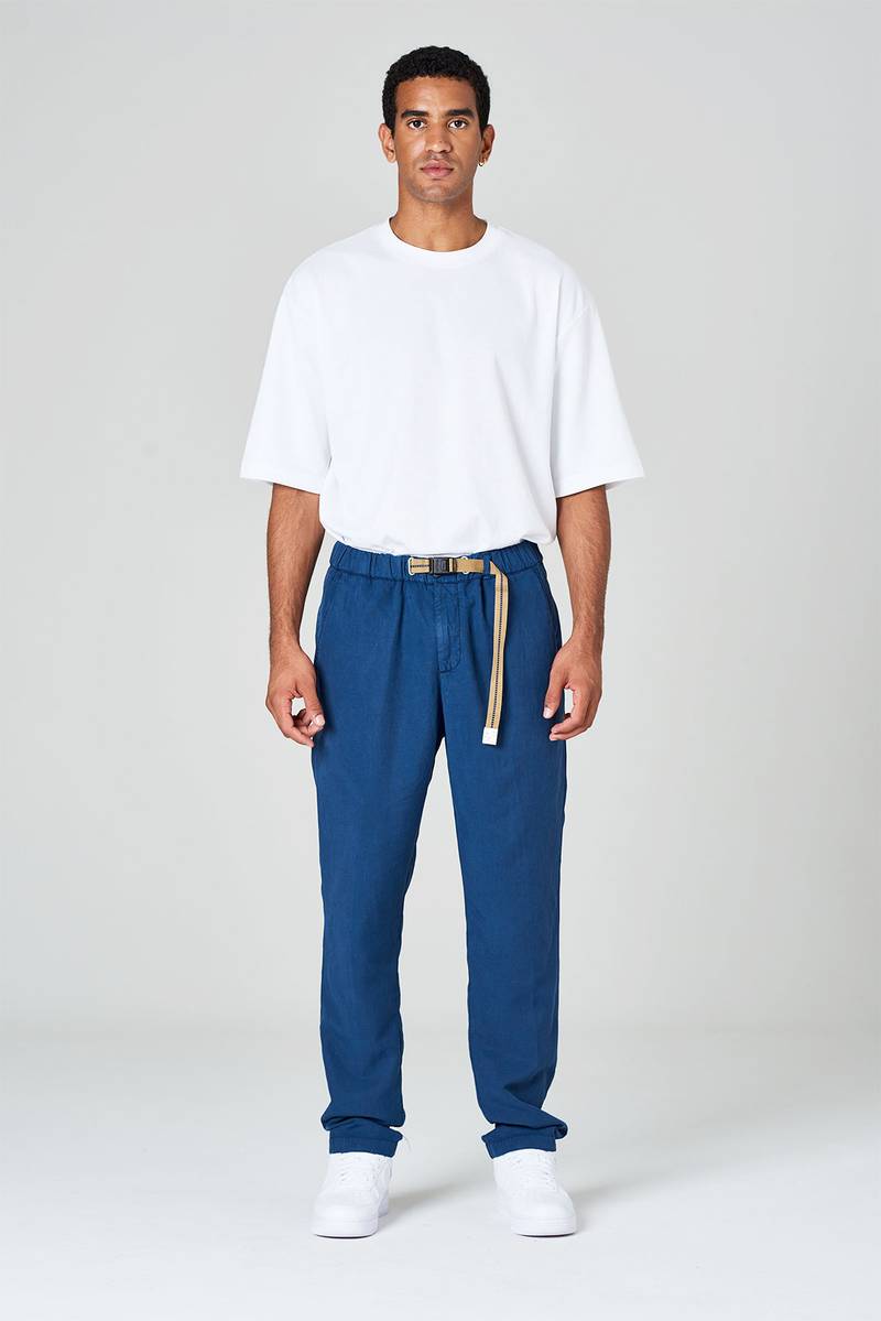 White sand Tuta slim lino Negozio online di fabbrica