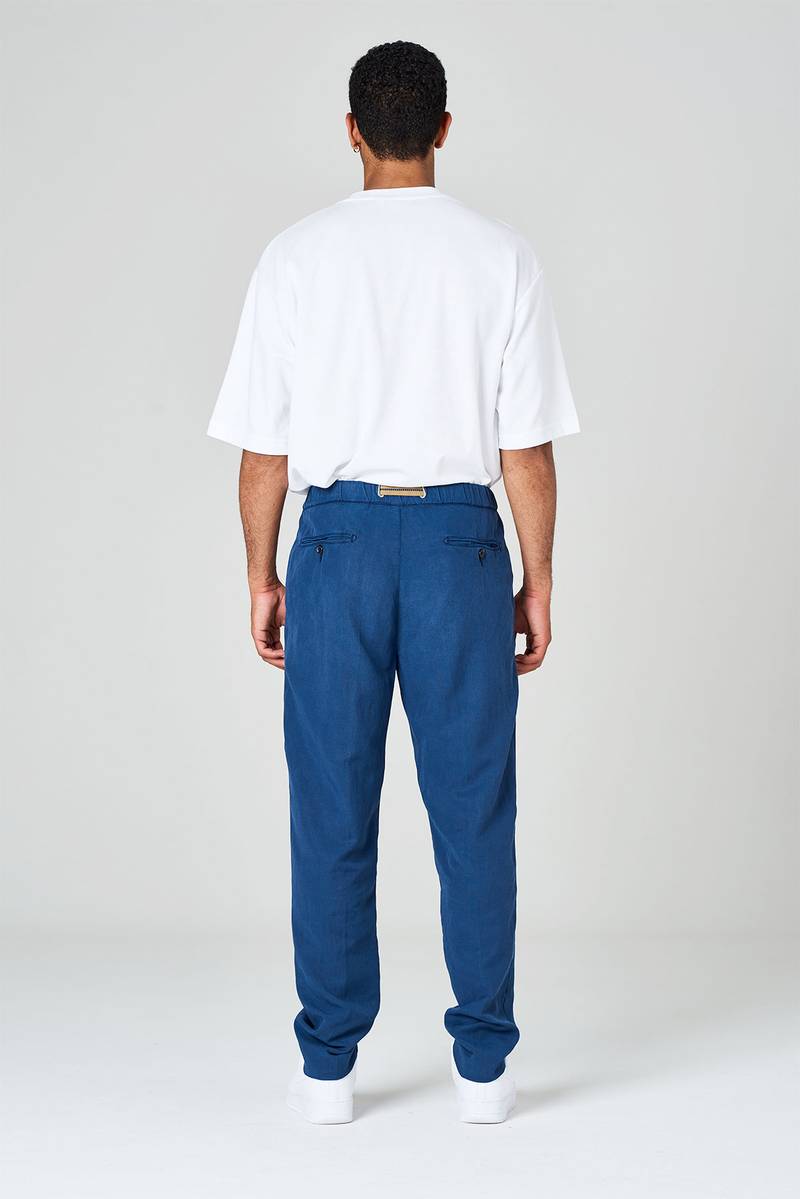 White sand Tuta slim lino Negozio online di fabbrica