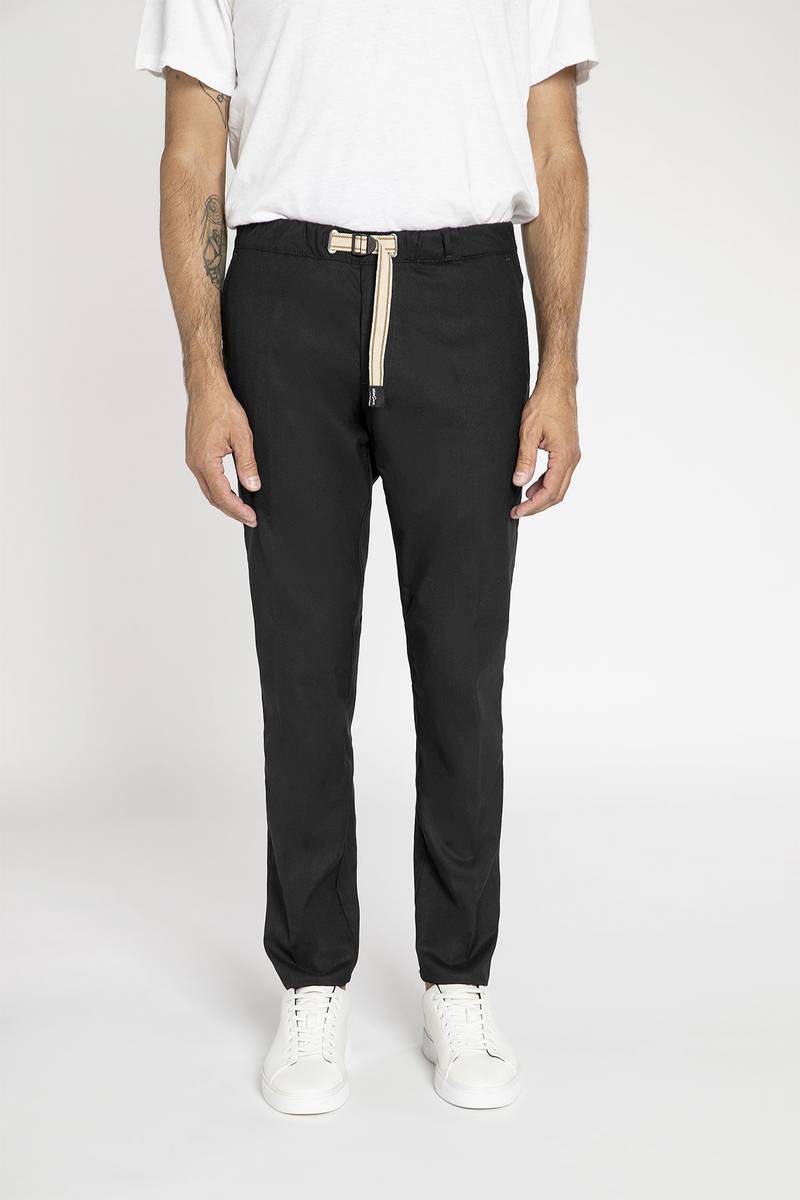 White sand Pantalone in tessuto effetto lana