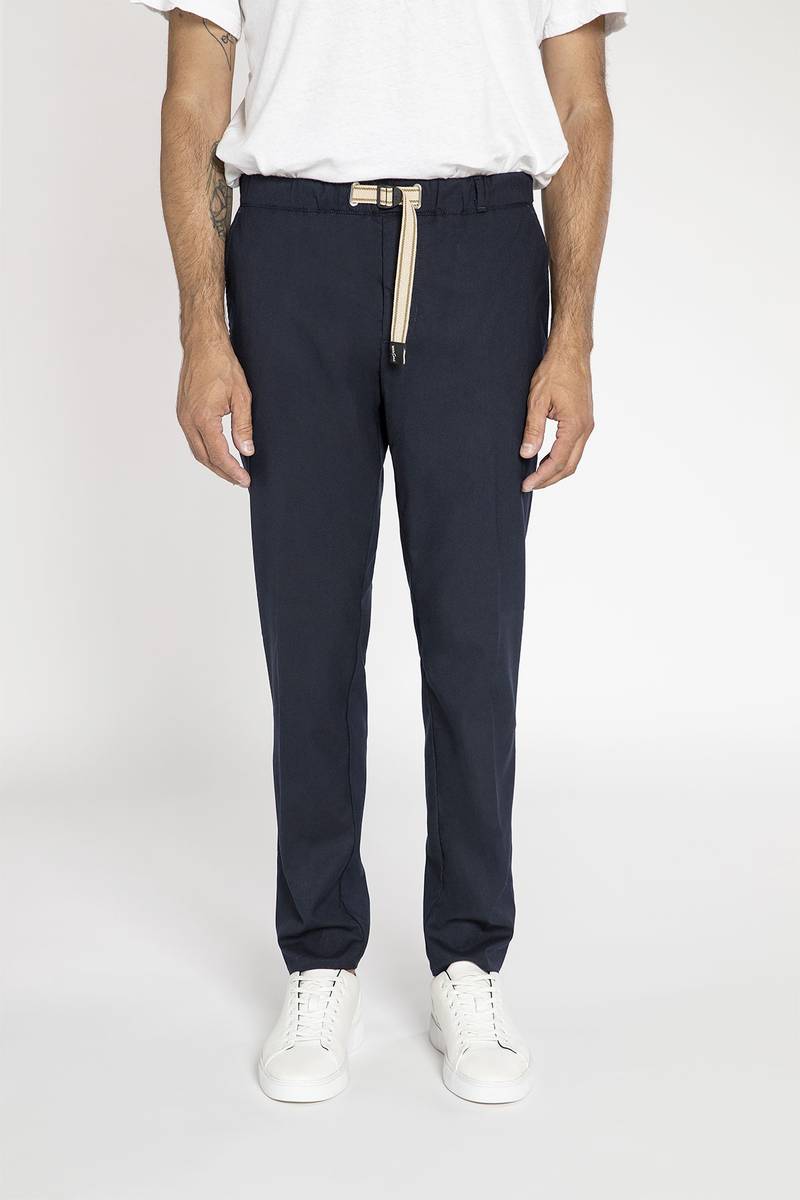 White sand Pantalone in tessuto effetto lana