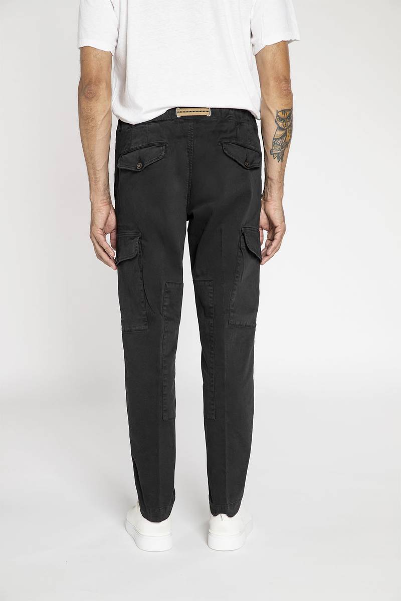 White sand Pantalone cargo in cotone stretch Latest fashion