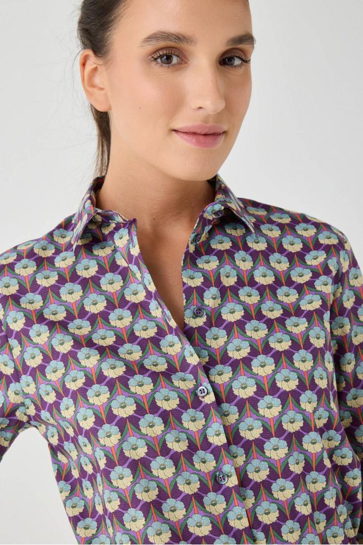 Zanetti 1965 Camicia in cotone Liberty Qualità Garantita