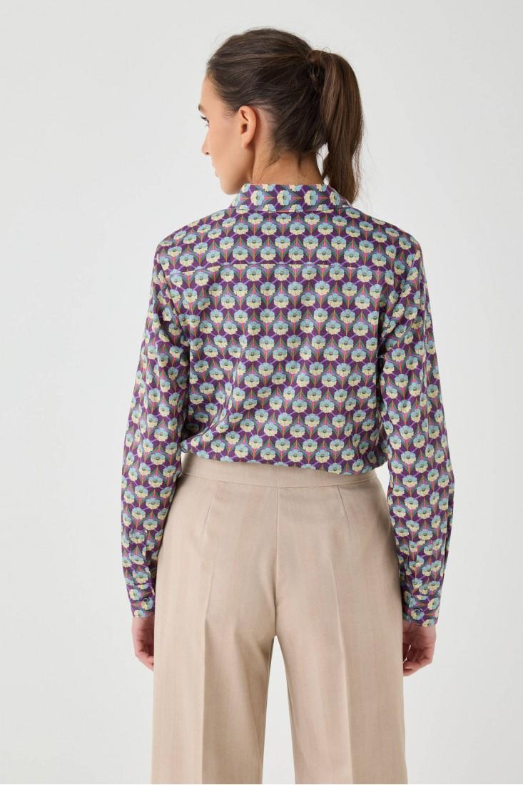 Zanetti 1965 Camicia in cotone Liberty Qualità Garantita