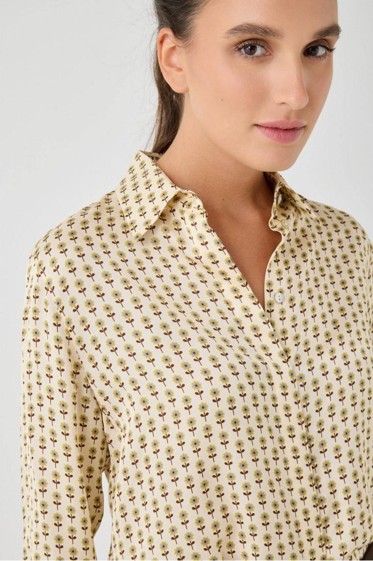 Zanetti 1965 Camicia in viscosa a fiorellini Acquista Ora