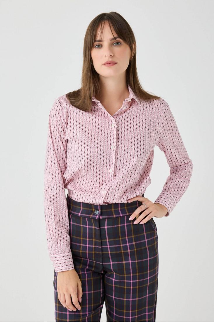 Zanetti 1965 Camicia con microstampa geometrica Affare Del Giorno