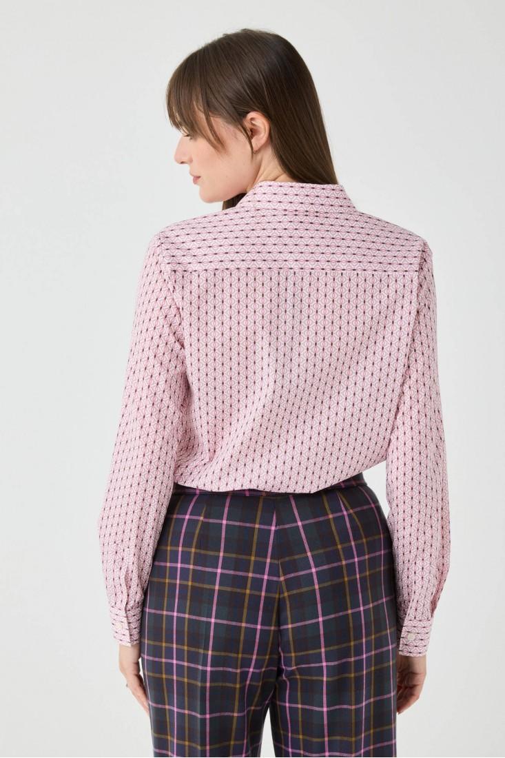 Zanetti 1965 Camicia con microstampa geometrica Affare Del Giorno