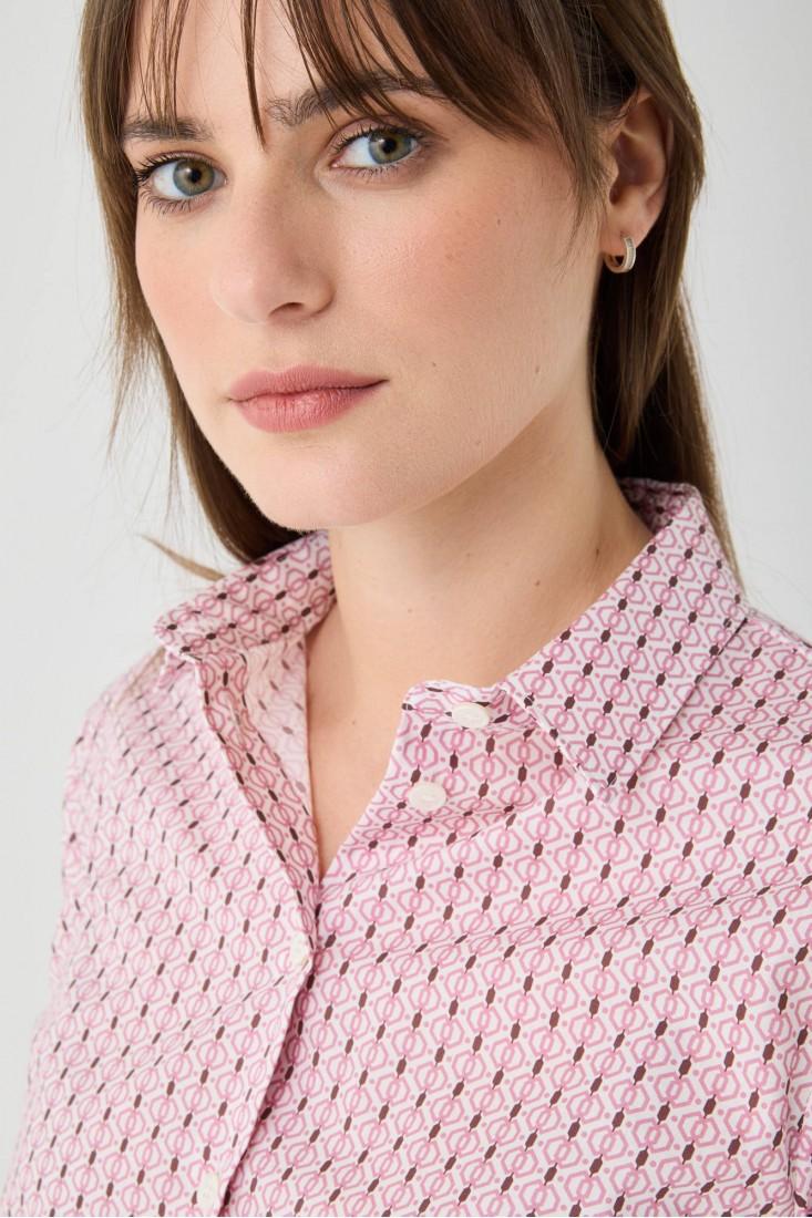 Zanetti 1965 Camicia con microstampa geometrica Affare Del Giorno
