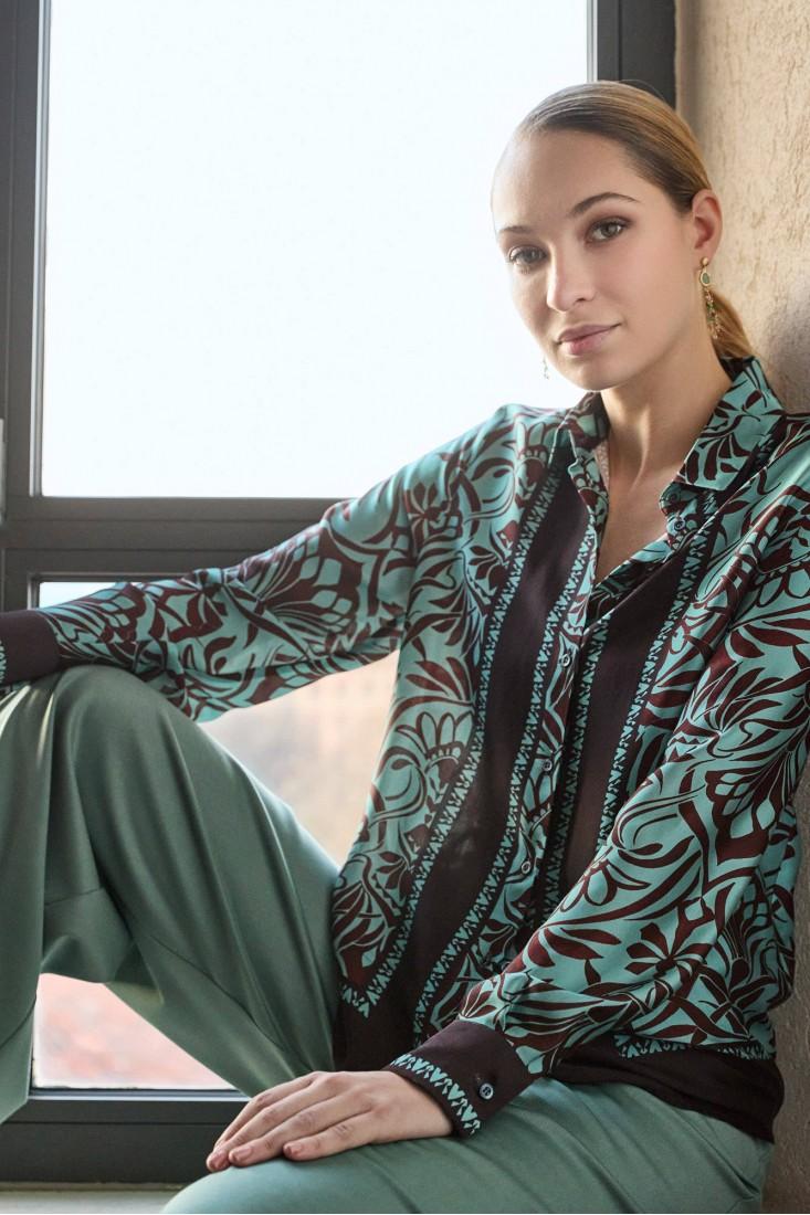 Zanetti 1965 Camicia in viscosa con stampa a fiori Convenienza