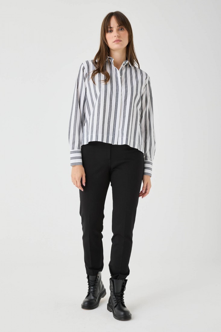 Zanetti 1965 Camicia a righe con inserti lurex Nuovi prodotti