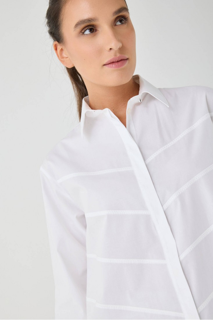 Zanetti 1965 Camicia cropped con ricami Online