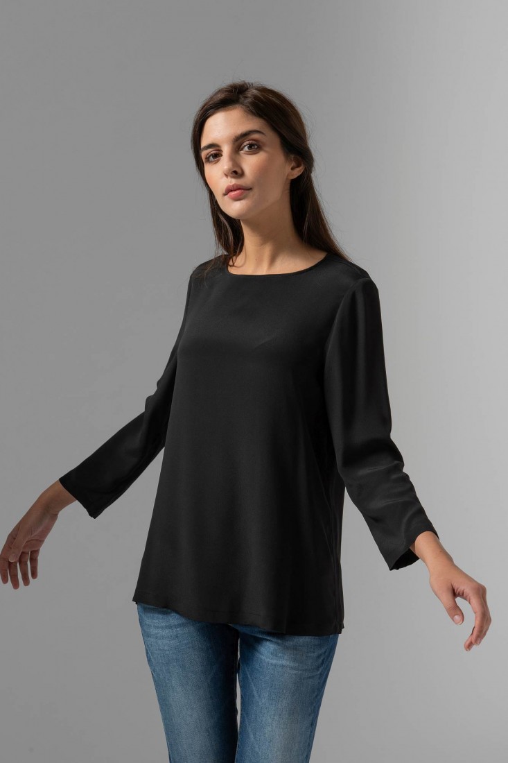 Zanetti 1965 Blusa in misto seta ZOE Saldi Di Fabbrica