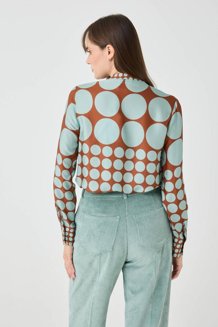Zanetti 1965 Blusa con stampa geometrica Vendite Flash