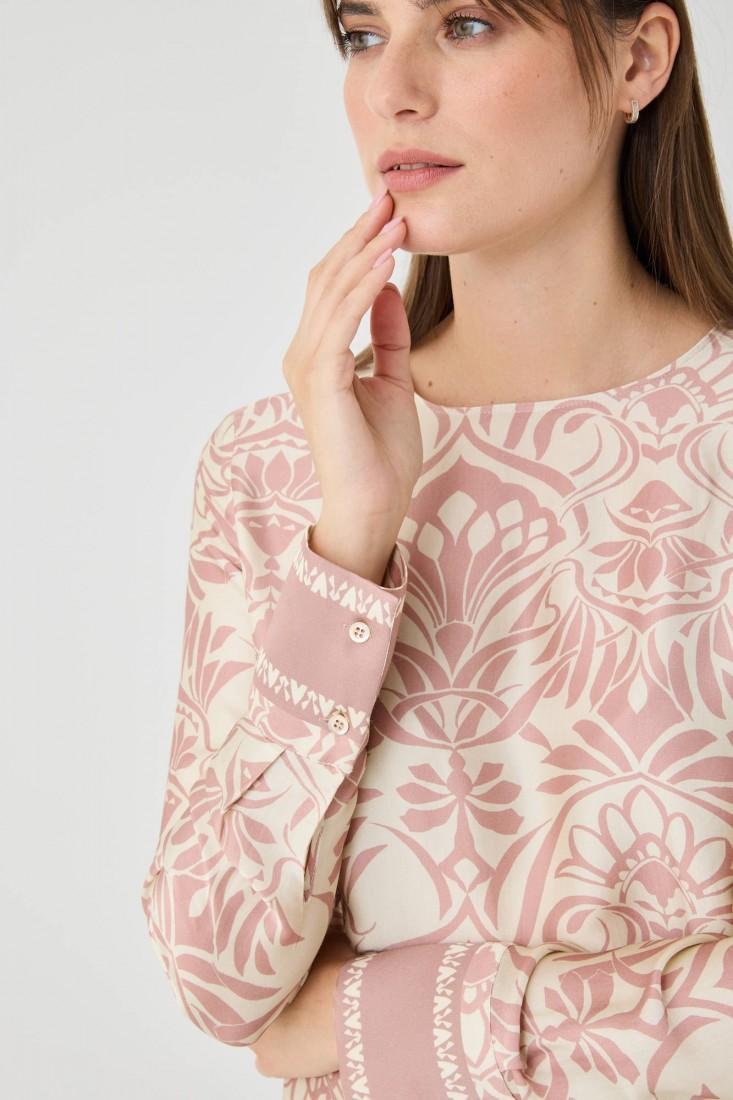 Zanetti 1965 Blusa in viscosa con motivo floreale Negozio